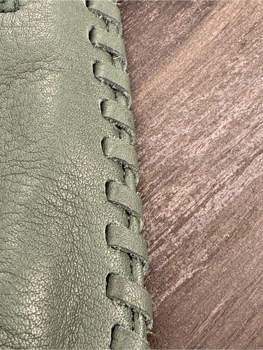 HOBO Small Green Leather Crossbody with Tassel and Front Zip Bag - Picture 6 of 8